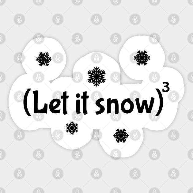 Let it Snow (cubed) Sticker by Reading With Kids